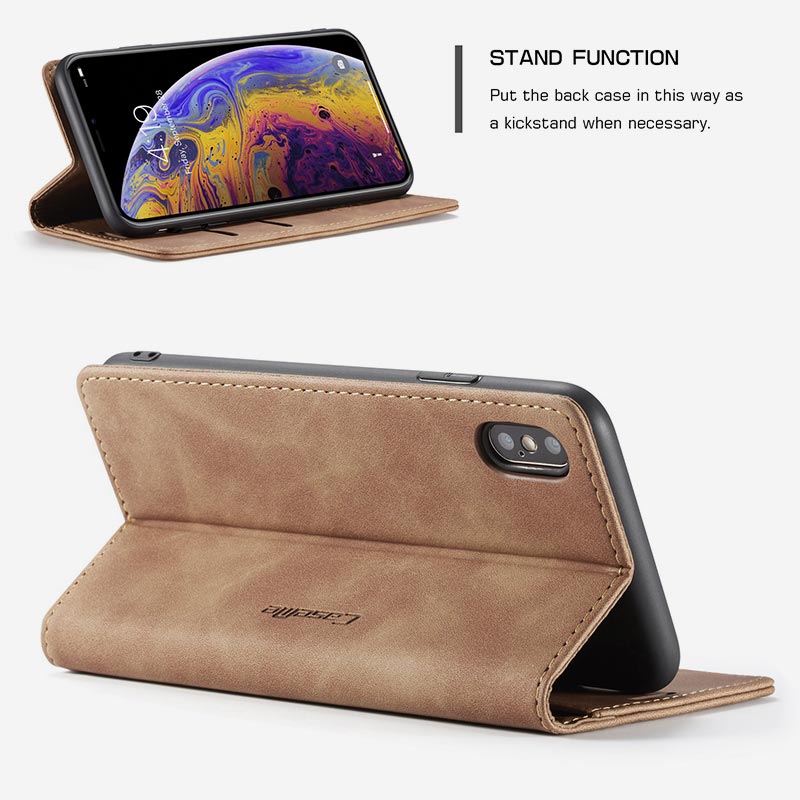 Leder-Handytasche, Handytasche für iPhone, Samsung, mit Kartenhalter, Geldscheinfach
