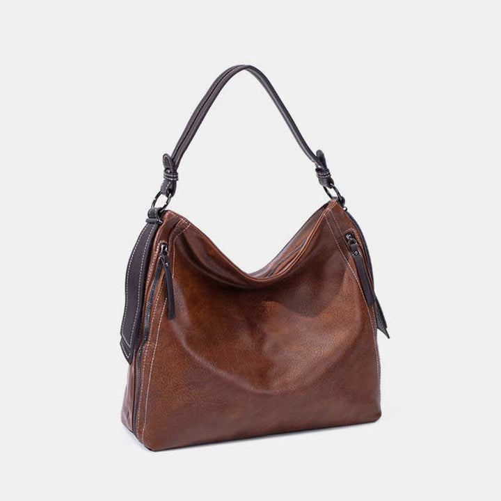 Retro-Handtasche für Damen, groß, Designer-Hobo-Tasche aus Leder