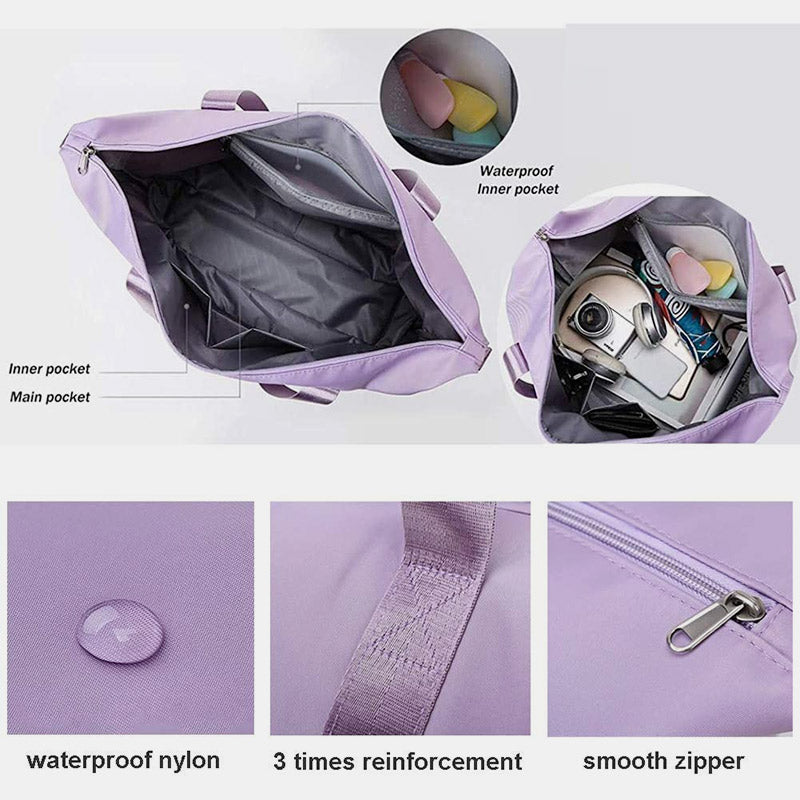 Wasserdichte, erweiterbare Reisehandtasche mit großem Fassungsvermögen