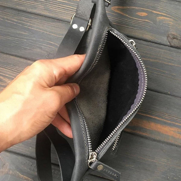 Gürteltasche für Damen und Herren, Outdoor, Hüfttasche mit Doppelreißverschluss, Brusttasche