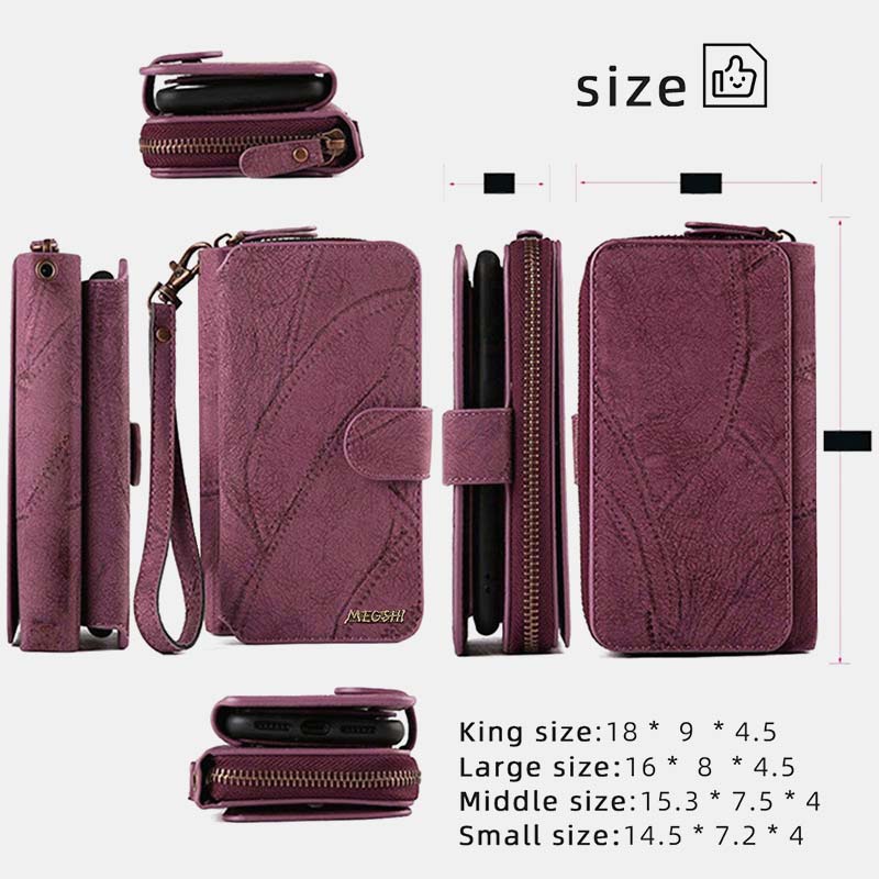 Brieftaschenhülle für die iPhone 15-Serie, magnetisch, abnehmbare Geldbörse