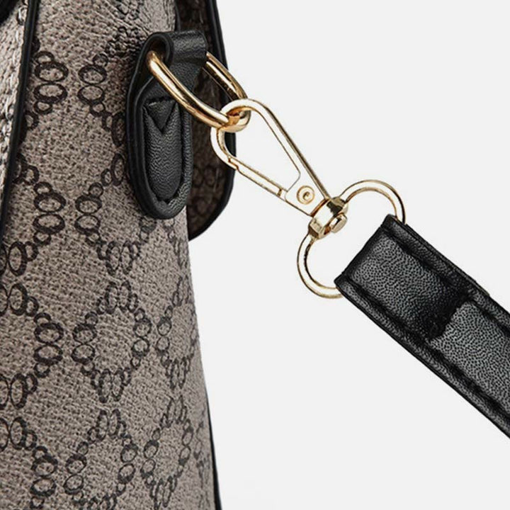 Damen Clamshell Schnalle Handtasche Abnehmbarer Riemen Retro Umhängetasche