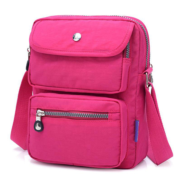 Umhängetasche aus Nylon mit mehreren Taschen