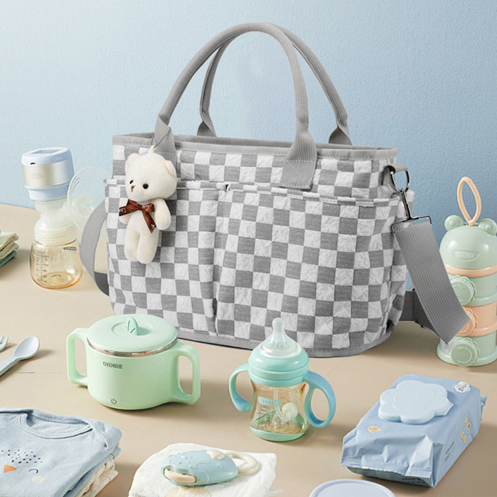 Wickeltasche, Mamatasche für das Krankenhaus, Schwangerschaft, Baby mit Kinderwagengurten