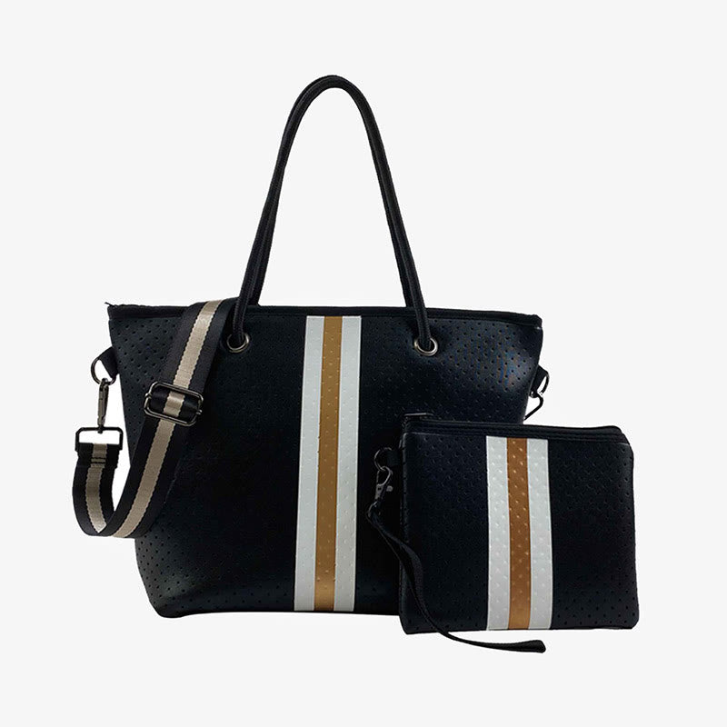 Tragetaschen-Set für Pendler, Rückentasche, breiter Riemen, Schultertasche