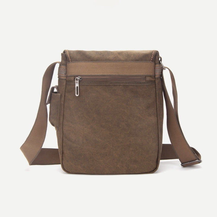 Umhängetasche für Herren, Vintage, dickes Canvas, große Kapazität