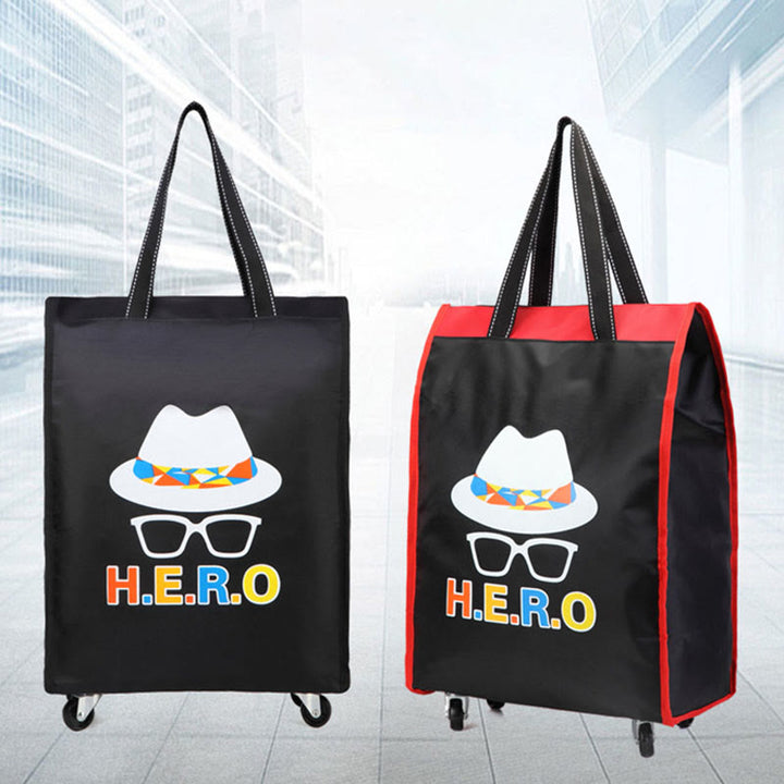 Rolling Handtasche Damen Supermarkt Shopping tragbare Reise Tote mit Rädern
