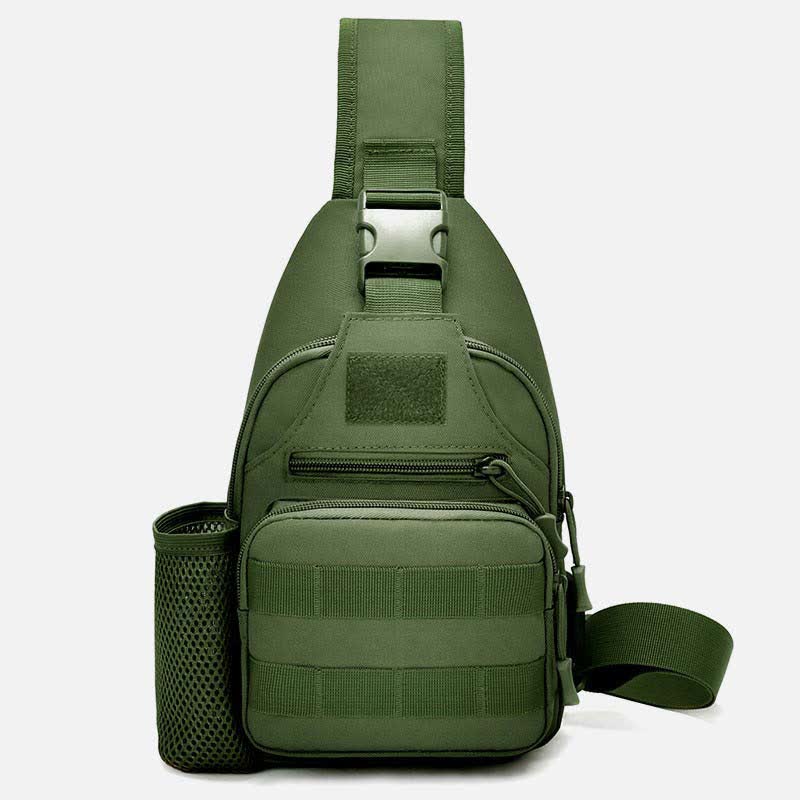 Taktische, militärische, leichte Schultertasche mit mehreren Taschen und USB-Ladeanschluss