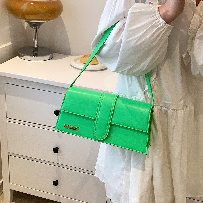Umhängetasche für Damen, einfarbig, quadratisch, elegante Dating-Tasche