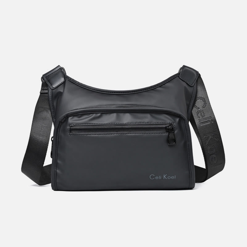 Einfache Messenger Bag mit breitem Riemen, leistungsstarke Umhängetasche für Herren