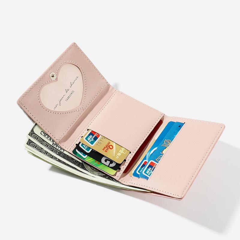 Multifunktionale Geldbörse mit Blumendruck