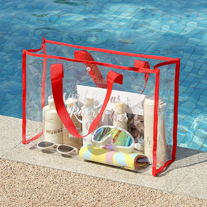 Strandtasche für Urlaubsreisen, wasserdicht, transparent, tragbar, Schwimmtasche