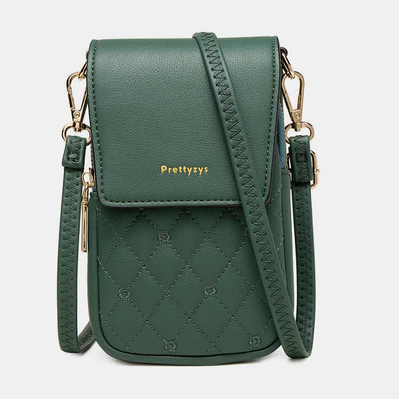 Kleine Umhängetasche für Damen, Handy-Geldbörse, Brieftasche aus Leder, Schultertasche