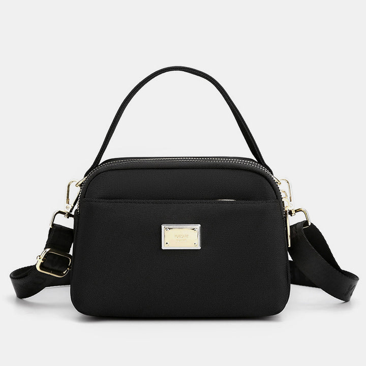 Leichte Umhängetasche aus Nylon mit mehreren Taschen für Damen, 3-lagig