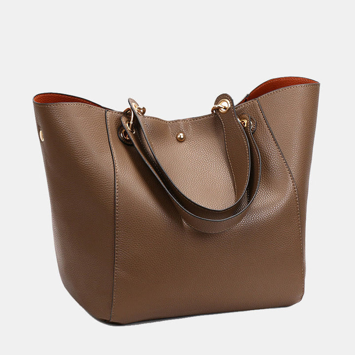 Klassische Tragetasche für Damen, einfarbig, Set mit Pendlertaschen für Büro und die Arbeit
