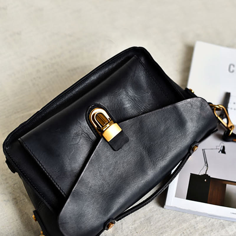 Top-Griff-Tasche für Damen Leder große Kapazität Messenger Bag