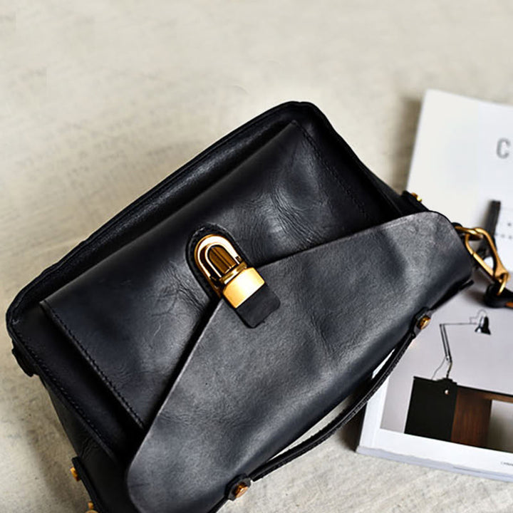 Top-Griff-Tasche für Damen Leder große Kapazität Messenger Bag
