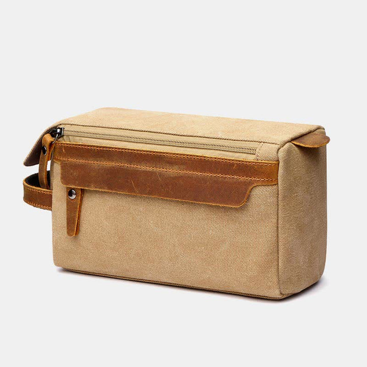 Retro-Aufbewahrungstasche aus Segeltuch, Make-up-Tasche, Reise-Kulturtasche für Damen und Herren