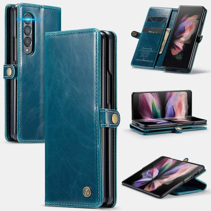 Folio Flip Handyhülle PU Leder Brieftasche für Samsung Galaxy Z Fold 4 /Z Fold 3 / Z Fold 5