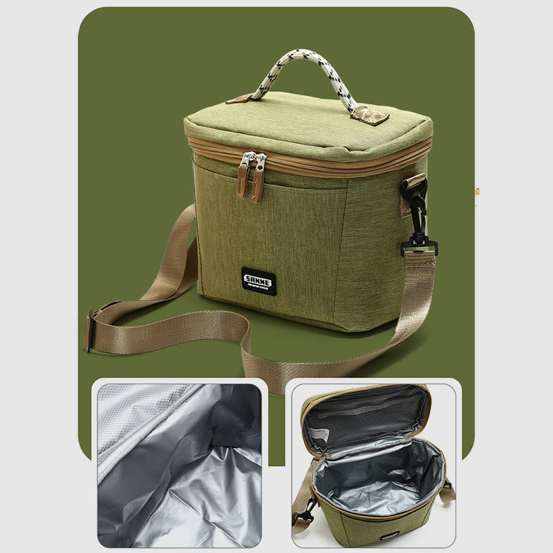 Kleine Kühltasche für Picknickarbeit, Oxford Crossbody Lunch Bag