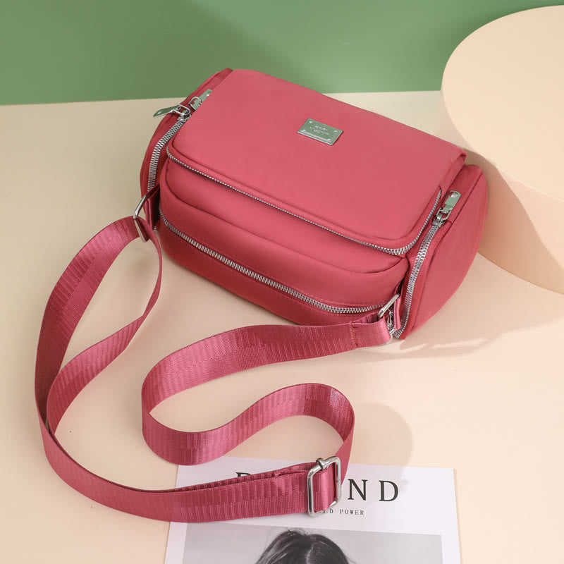 Umhängetasche für Damen, breiter Riemen, leichte Schultertasche aus Nylon