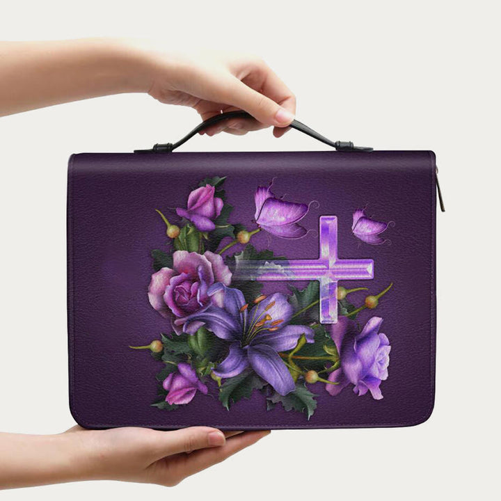 Aufbewahrungstasche für die Bibel, für den täglichen Gebrauch, Lederhandtasche mit frommem Gebetsdesign