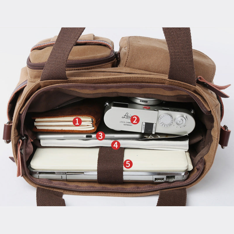 Lässige Umhängetasche mit mehreren Taschen - image 2