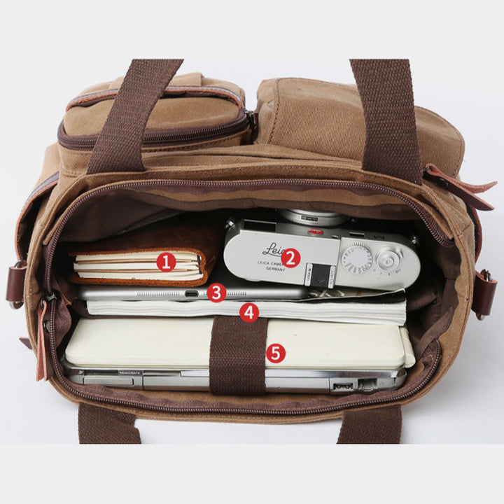 Lässige Umhängetasche mit mehreren Taschen - image 2