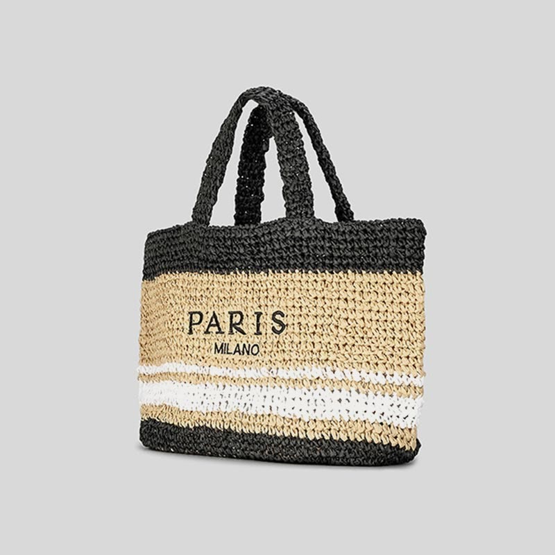 Strandtasche für Damen, Sommer, Strandparty, lässige Strohhandtasche