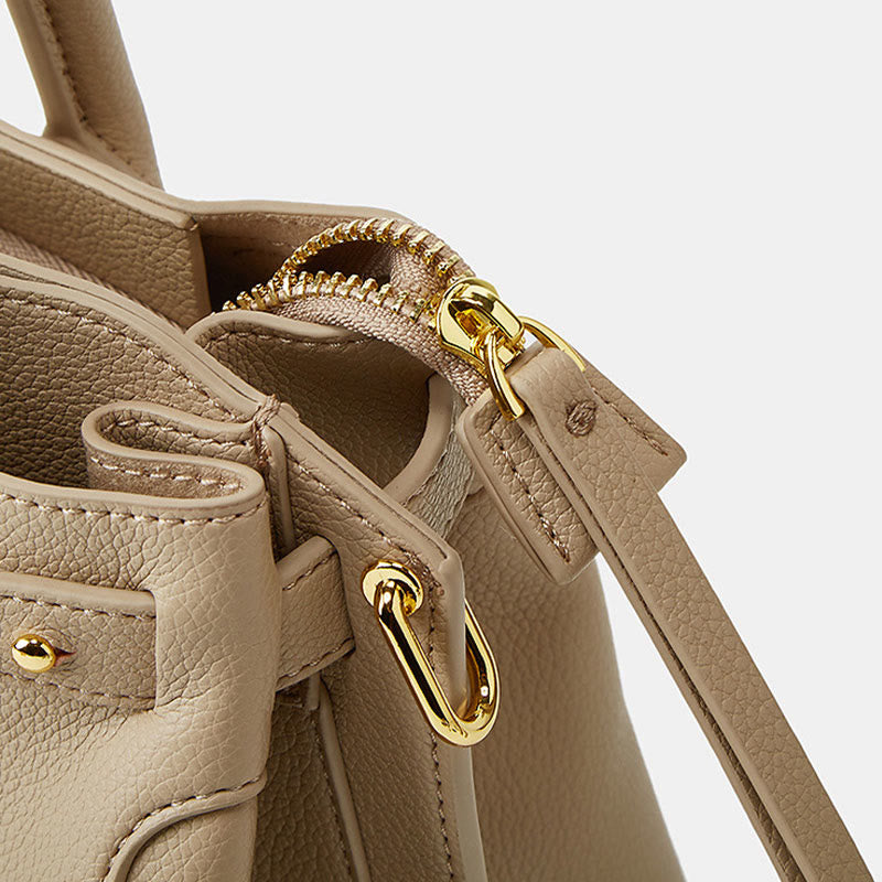 Elegante Handtasche für Damen, große, klassische Tragetasche aus veganem Leder