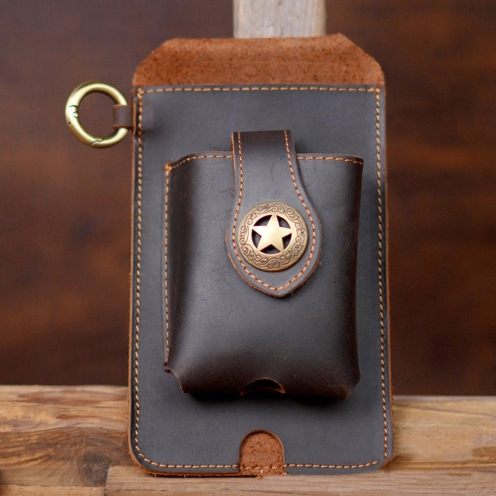 Echtes Leder Telefon Holster Universal Handy Halter Mit Gürtel Schleife