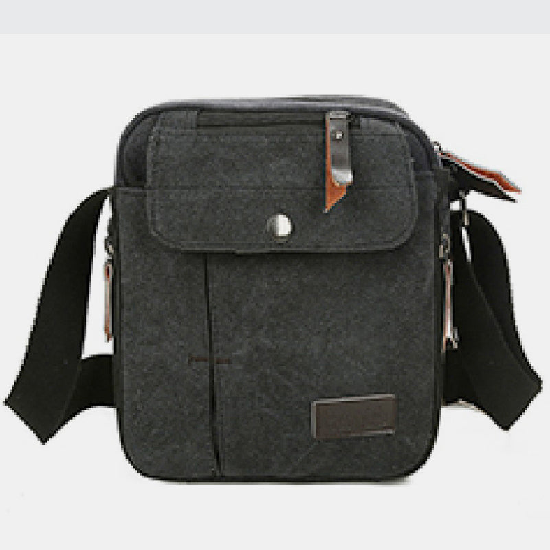 Kleine Umhängetasche für Herren mit mehreren Fächern, Reisetasche aus Canvas