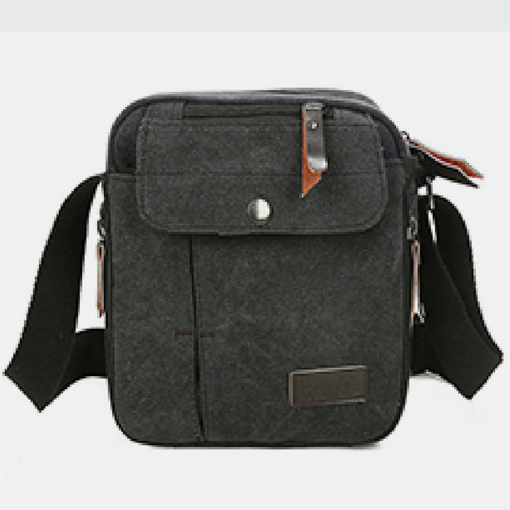 Kleine Umhängetasche für Herren mit mehreren Fächern, Reisetasche aus Canvas