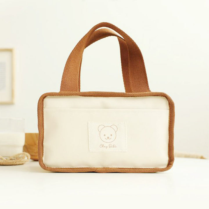 Süße Stickerei Stricken Leinwand Mama Tasche Baby Erwachsene Tragetasche