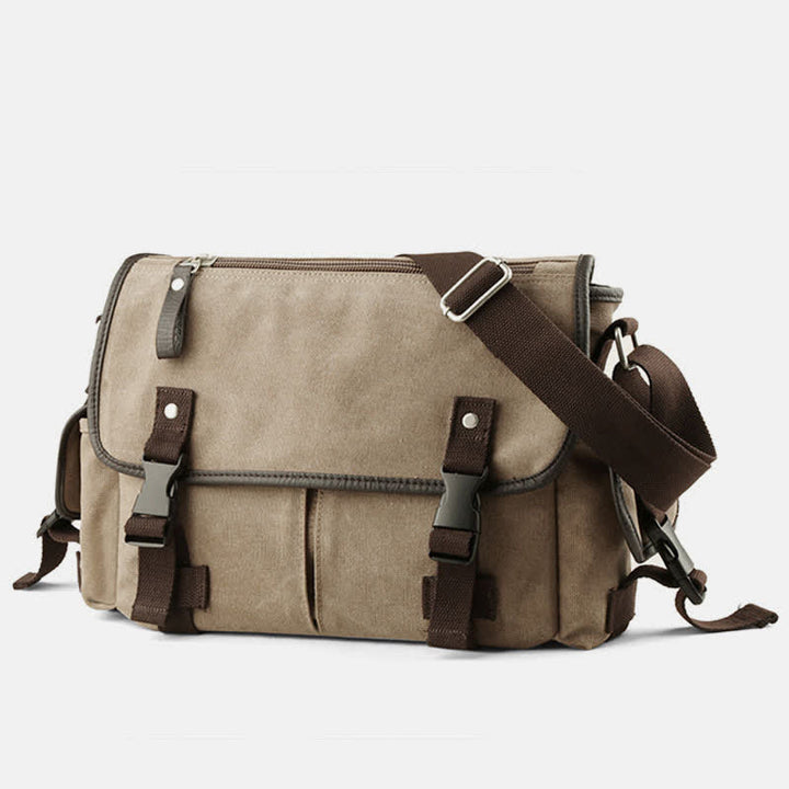 Canvas Messenger Bag Vintage Crossbody Schultertasche Laptoptasche Aktentasche