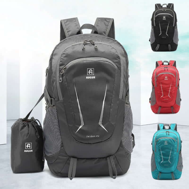 Packbarer Wanderrucksack, wasserabweisend, leichter Tagesrucksack, faltbarer Reiserucksack