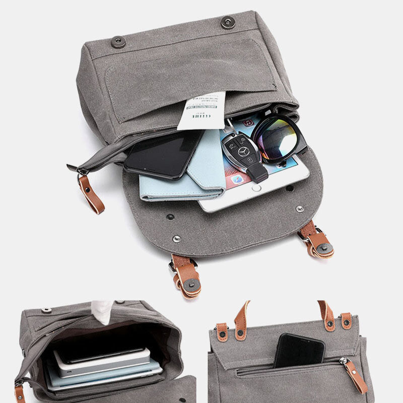 Canvas große Kapazität Vintage Umhängetasche Handtasche