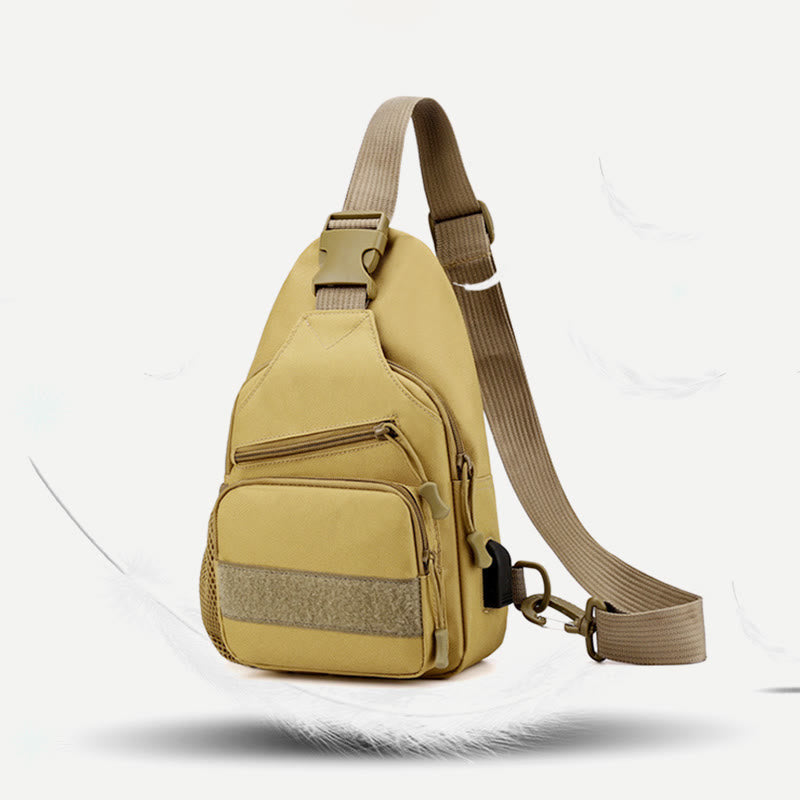 Schultertasche für Herren aus Canvas, lässig, sportlich, große Brusttasche