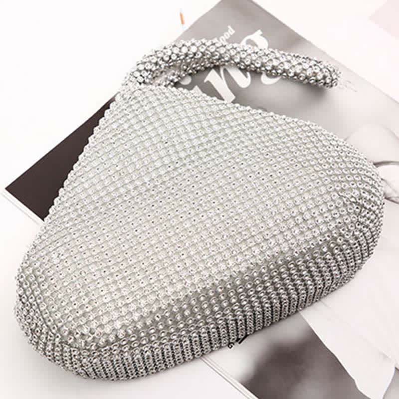 Strass-Abendtaschen, Clutch, glitzernde Gitter-Dreiecksgeldbörsen für Frauen und Mädchen