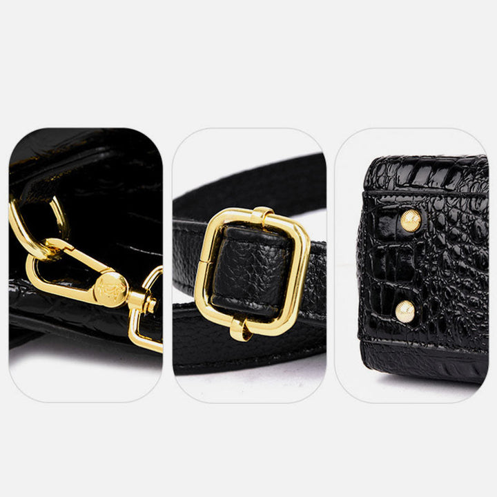 Handtaschen für Frauen Krokodilmuster Leder Crossbody Tragetasche