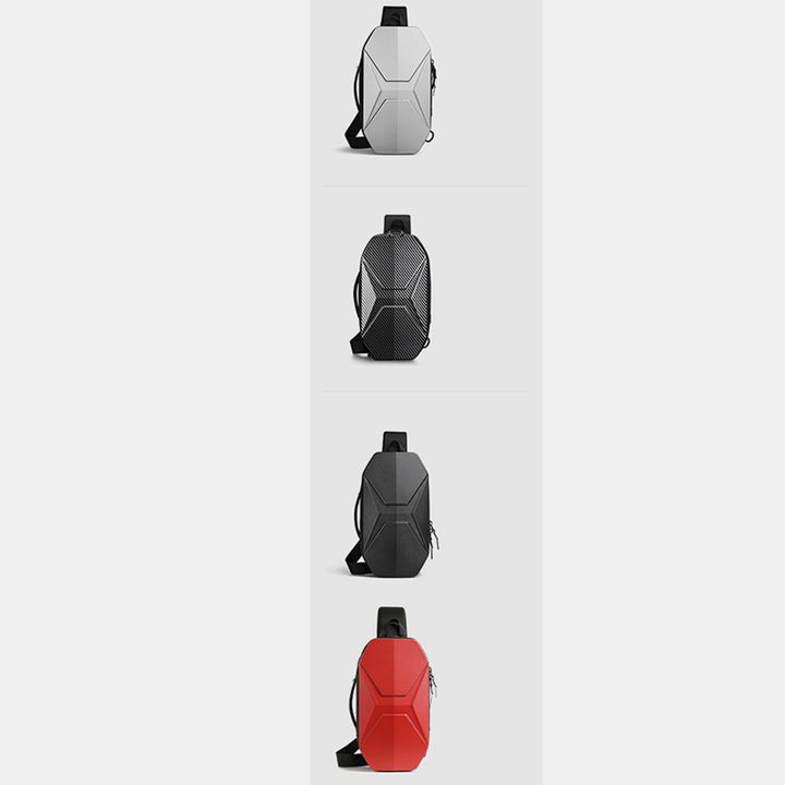 Modische Schultertasche für Herren, wasserdicht, robust, mit USB-Ladeanschluss