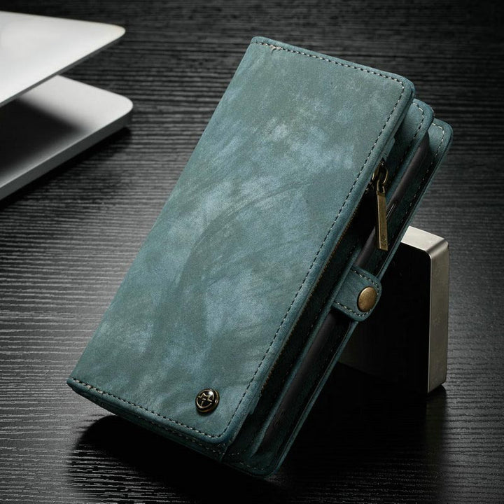 Retro Leder Brieftasche Handytasche für iPhone Samsung Huawei mit Multi-Slot