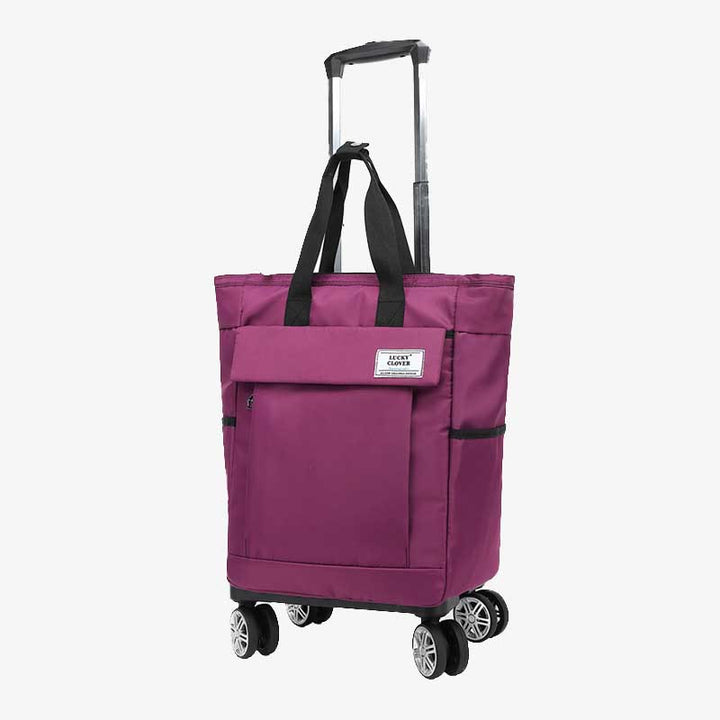 Rolltasche für kurze Reisen, leichte Einkaufshandtasche mit Zugstange
