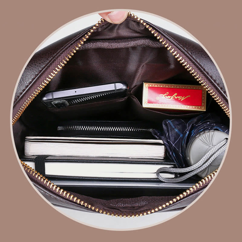 Klassische Umhängetasche für Herren Business Umhängetasche aus Pu-Leder