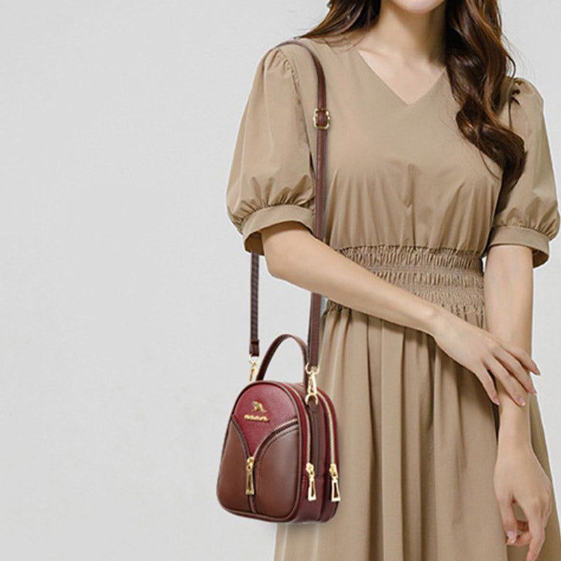 Kleine Crossbody-Handytasche für Damen, Handy-Schultertasche aus Leder