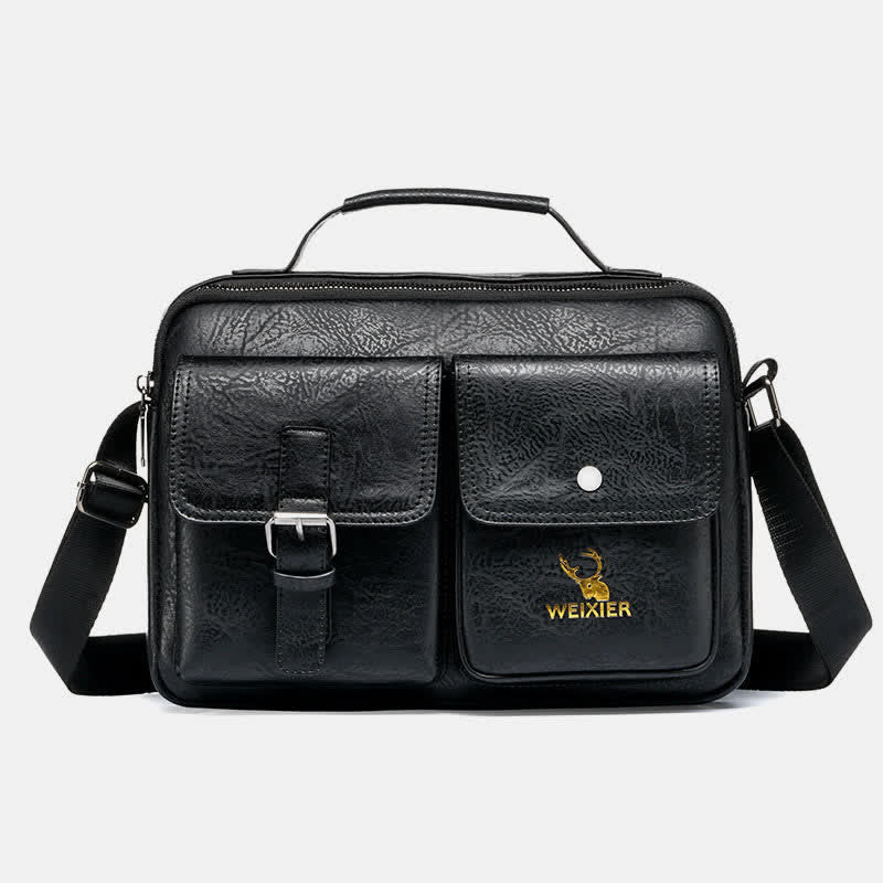 Herren Messenger Bag Wasserdichte Vintage Leder Aktentasche Satchel Umhängetasche