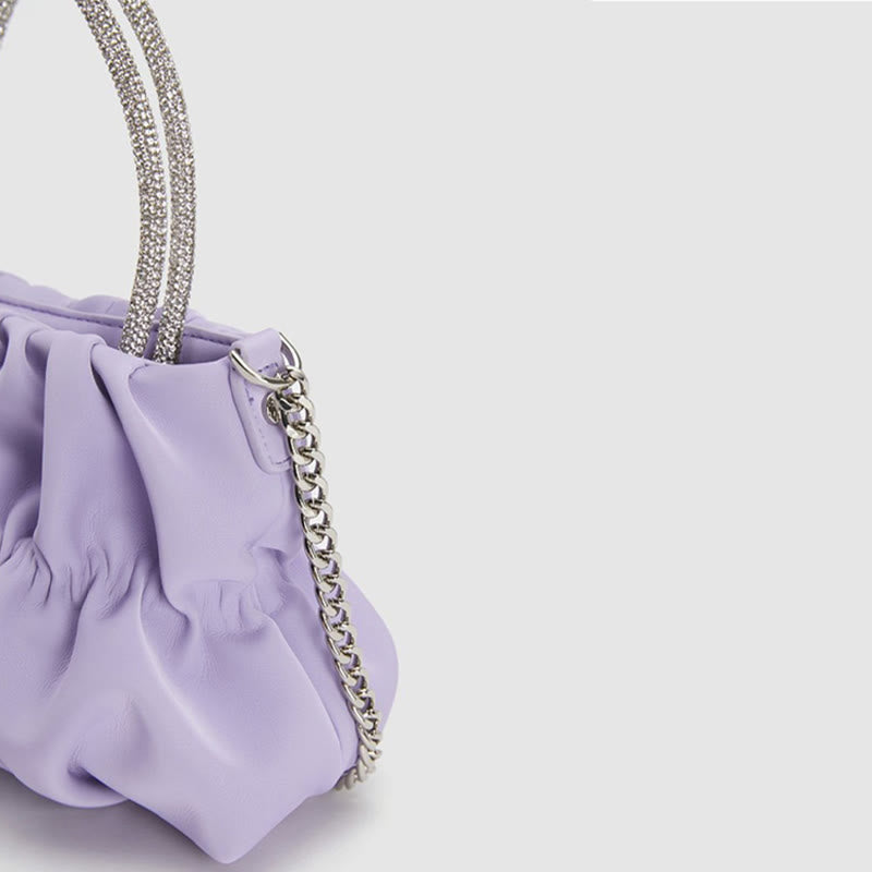 Abendtasche für Damen mit Strasssteinen, tragbare Umhängetasche mit Kette