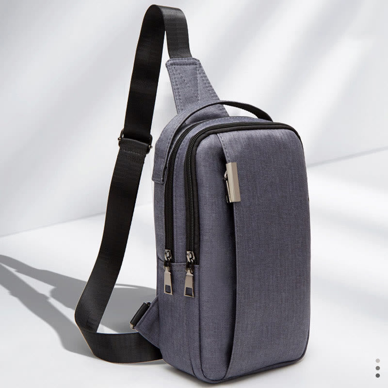 Outdoor-Schultertasche für Männer, lässiger Tagesrucksack mit zwei Haupttaschen