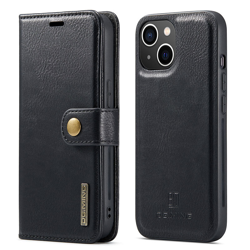 Magnetische Brieftaschenhülle für iPhone 13 Pro Max, mehrere Modelle, handgefertigtes PU-Leder