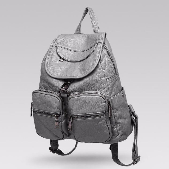 Weicher Leder-Reiserucksack, kleiner, wasserdichter, lässiger Tagesrucksack für Damen